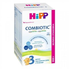 Детская сухая молочная смесь HiPP Combiotic 3 для дальнейшего кормления 900 г 2446 9062300138792