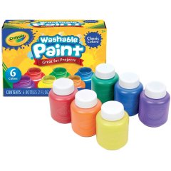 Набор красок Classic в бутылках (washable), 6 шт Crayola 54-1204