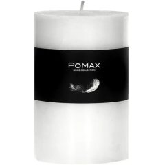 Свеча POMAX, воск, ⌀7xH10 см, белый, арт.Q218W