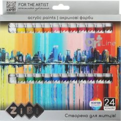 Набор акриловых красок ZiBi Art Line 24 цвета по 12 мл ZB.6664