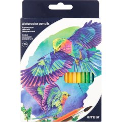 Карандаши цветные акварельные, 36 шт. Kite Птицы KITE K18-1052