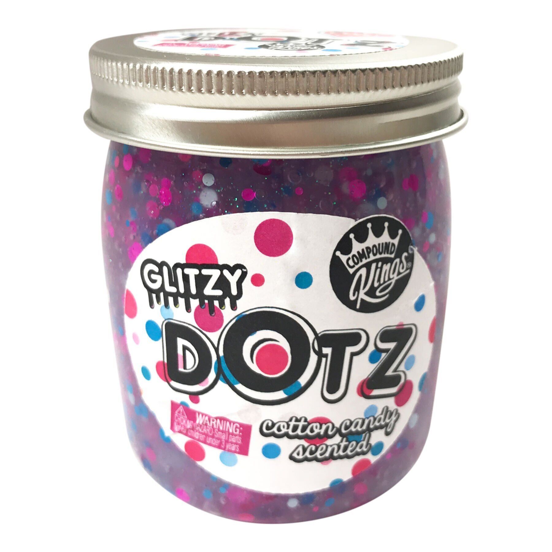 Купить Лизун Compound Kings Slime Glitzy Dotz, аромат Сахарная вата ...