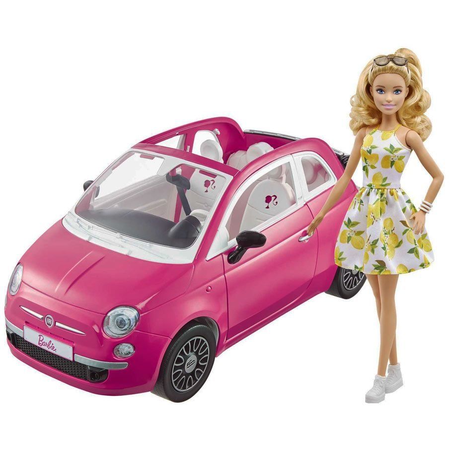 Купить Кукольный набор Barbie Барби Fiat 500 розовый с куклой GXR57 ➜  Курьерская доставка по Одессе. ➜ Доставка по Украине. ☎ 0 (800) 330-070,  (099) 33-507-12