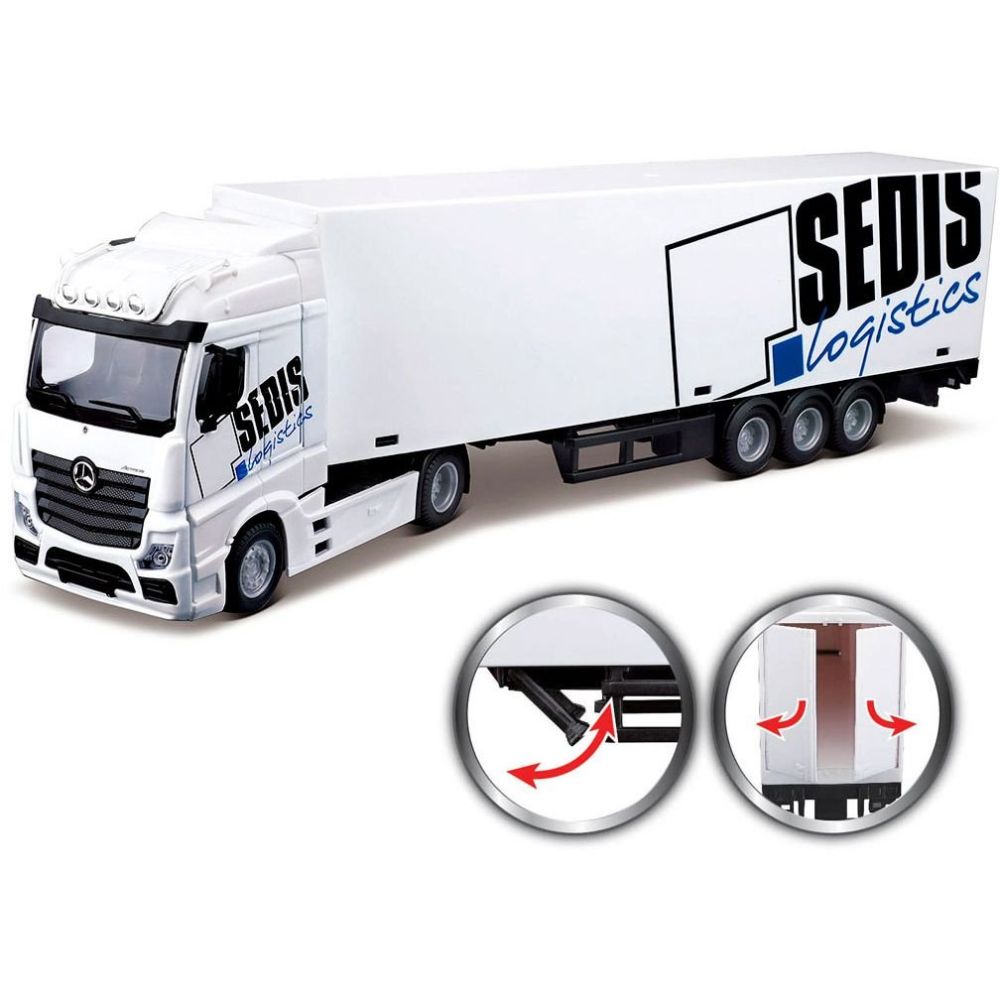 Miniatura Caminhão Carreta Mercedes-benz Actros 1/43 Bburago