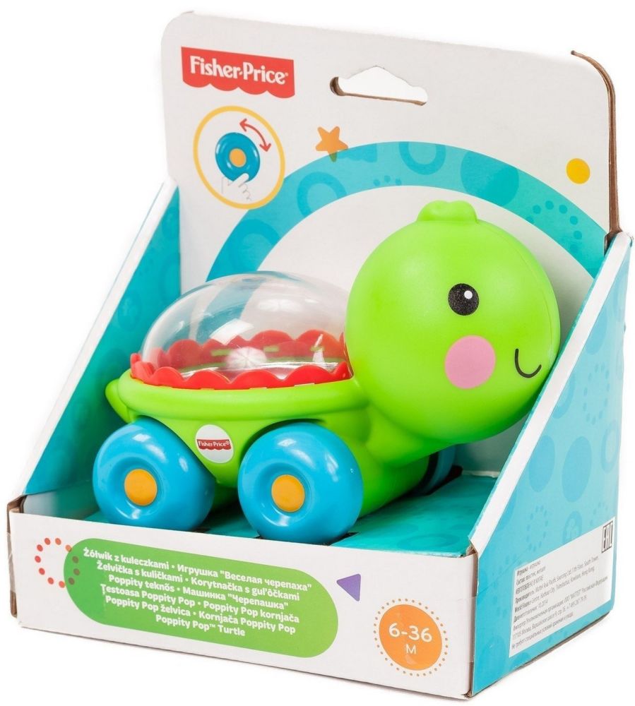 Купить Игрушка Fisher Price Черепашка/Бегемотик с шариками BGX29 ➜  Курьерская доставка по Одессе. ➜ Доставка по Украине. ☎ 0 (800) 330-070,  (099) 33-507-12