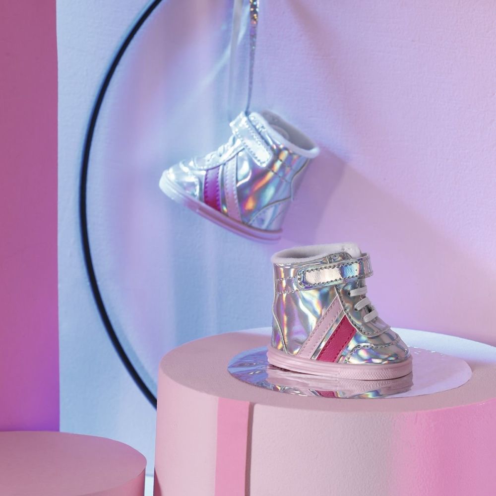 Купить Обувь для куклы BABY BORN серебристые кроссовки