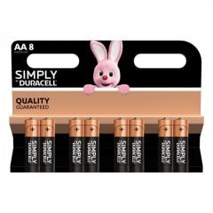 Батарейки алкалиновые Duracell Simply AA LR6 8 шт 5016798