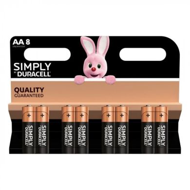 Батарейки алкалиновые Duracell Simply AA LR6 8 шт 5016798