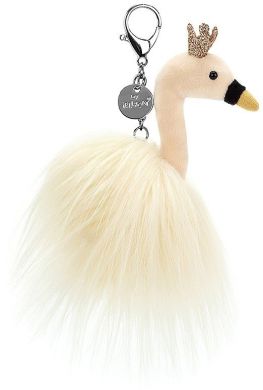 Брелок-мягкая игрушка Jellycat (Джелликэт) Fancy Swan FA4SBC