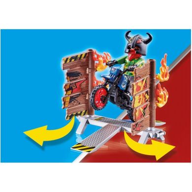Игровой набор Playmobil Stunt Show мотокросс с огненной стеной в коробке Playmobil 70553