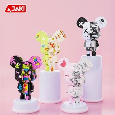 Конструктор JAKI серії Кіберпанк ведмедики МАГНІТНИЙ ВАЙБ (сірий) JK6250-4