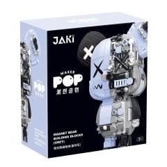 Конструктор JAKI серії Кіберпанк ведмедики МАГНІТНИЙ ВАЙБ (сірий) JK6250-4