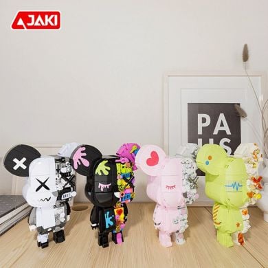 Конструктор JAKI серії Кіберпанк ведмедики МАГНІТНИЙ ВАЙБ (сірий) JK6250-4