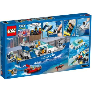 Конструктор LEGO City Полицейский патрульный катер 276 деталей 60277