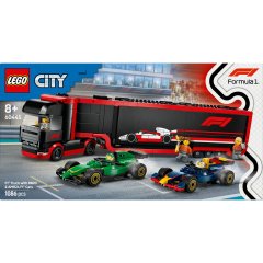 Конструктор Вантажівка F1 з автомобілями RB20 та AMR24 LEGO City 60445