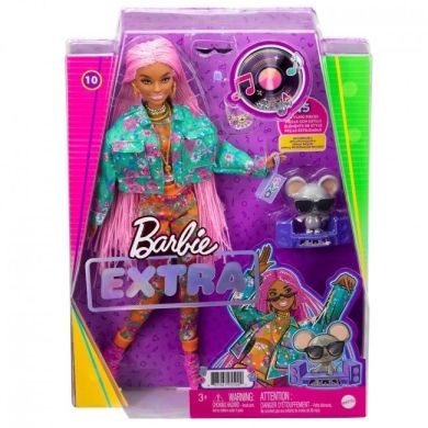 Кукла Barbie Барби Экстра с розовыми дредами GXF09