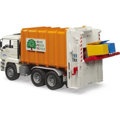 Машинка игрушечная мусоровоз MAN TGA с задней загрузкой Bruder 02772