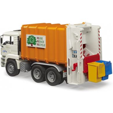 Машинка игрушечная мусоровоз MAN TGA с задней загрузкой Bruder 02772