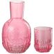 Набор Графин+Стакан MAYA GLASS PINK (11x11x21,5 см) J-LINE 52613