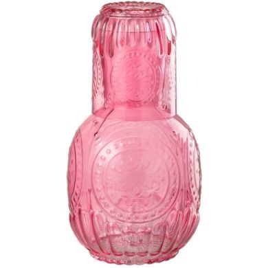 Набор Графин+Стакан MAYA GLASS PINK (11x11x21,5 см) J-LINE 52613