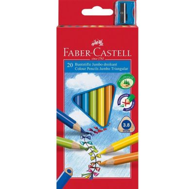 Набір кольорових олівців Faber-Castell Jumbo 20 шт 12391