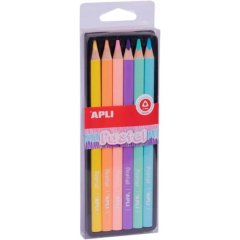 Набір олівців Пастель, 6 кольорів APLI Kids 18059