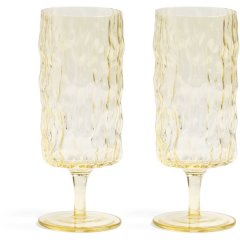 Набір склянок для напоїв Trunk жовті на ніжці, 2 шт Ø 6 см, 250 мл & Klevering 341-02