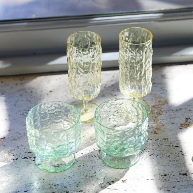 Набір склянок для напоїв Trunk жовті на ніжці, 2 шт Ø 6 см, 250 мл & Klevering 341-02