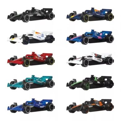Набор из 10 базовых машинок Формула 1 Hot Wheels JMM24