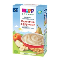 Органічна молочна каша HiPP Пшенична з фруктами 250 г 3141