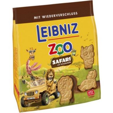 Песочное печенье Leibniz с молочным шоколадом Зоопарк Сафари 125г 402157