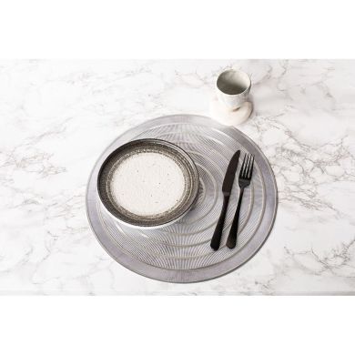 Плейсмат для сервировки CAPELINNI круг, 39,5 см, серебро ZICZAC ZZ0537SILVER