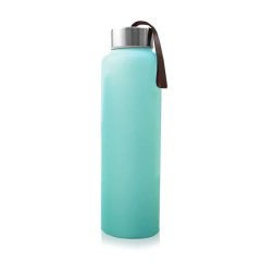 Стеклянная бутылка для воды Everyday Baby 400мл с силиконовой защитой 10490, Мятный