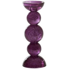 Подсвечник &Oslash;9,5x15,5 см ITINGA, стекло BUBBLE, фиолетовый Light&Living 6073887