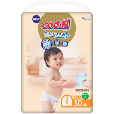 Трусики-подгузники японские GOO.N Premium Soft для детей 7-12 кг (размер 3(M), унисекс, 50 ​​шт) Goo.N Premium Soft 863227 4902011862270