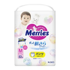 Трусики-подгузники детские размер M 6-11 кг/52 шт (SJ) Merries 4901301418579, M