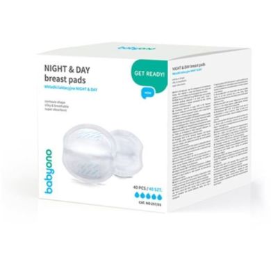 Вкладки лактационные DAY & NIGHT (40шт уп.) Babyono 297/01