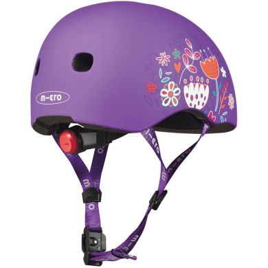 Защитный шлем MICRO фиолетовый с цветами (52-56 cm, M) AC2138BX