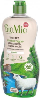 Екологічний засіб для миття посуду, овочів та фруктів BioMio з екстрактом бавовни й іонами срібла без запаху 450 мл ЭБ-245