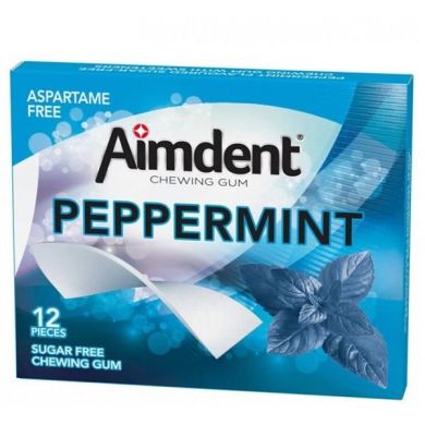 Жувальна гумка Aimdent Peppermint 12 пластинок без цукру 8681259504031