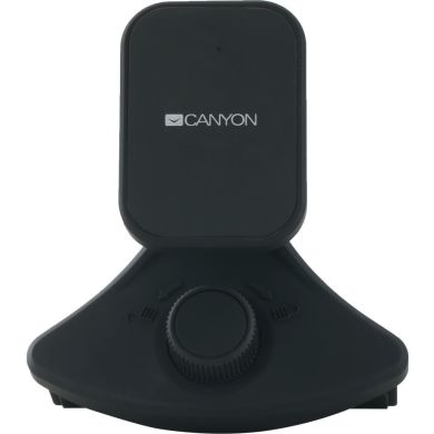 Автотримач для телефона магнітний Canyon CH-8 з 2 пластинами (прямокутник/коло), black CNE-CCHM8