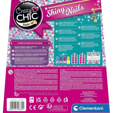 Детский набор для маникюра Clementoni Shiny Nails, серия Crazy Chic 18689