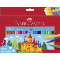 Фломастери Faber-Castell Felt tip Замок в картонній коробці 50 кольорів, 554 204 31559