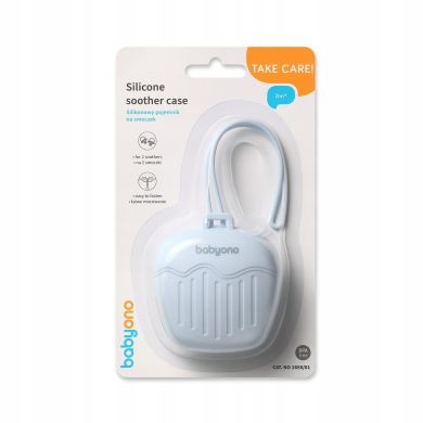 Футляр для пустышки силиконовый (голубой) Babyono 1656/01