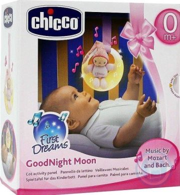 Іграшка музична на ліжко Chicco Good night Moon для дівчаток 02426.10, Рожевий