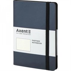 Книга записная Partner Soft, 125х195, 96л, точка, сереб.-син Axent 8310-14-A