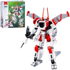 Конструктор SLUBAN M38-B1281 2в1 (робот, літак), фігурка, 234 под., Кор., 22-23,5-7 см.