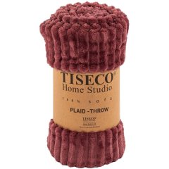 Одеяло микрофланель RIBBL, 130x160см, бордо Tiseco 3465APPLEBUTTER