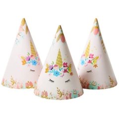 Колпак праздничный Единорог на белом 15см 20шт уп 7003-0013
