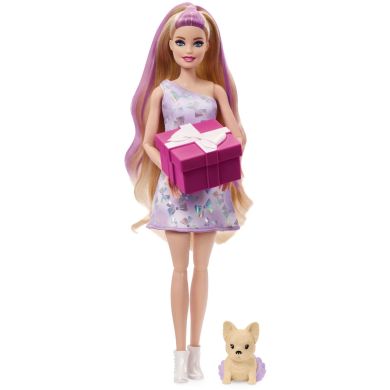 Кукла Barbie Вечеринка-сюрприз в лиловых тонах JFG70